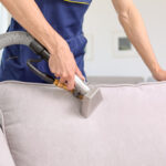 Similarly to carpets, upholstery furniture easily traps dirt and bacteria.